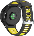 Replacement For Bracelet Garmin Forerunner 735xt/230/220/235/620/630 Noir Jaune Boucle D'argent[Alp234118]