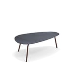 EMU - Terramare Large Coffee Table, Frame: Corten, Top: Porcelain Stoneware, Basaltina - Soffbord utomhus - Alfredo Chiaramonte,Marco Marin - Brun - Metall/Sten