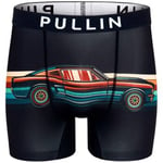 Boxers Pullin  Boxer Long Homme Microfibre STEEVE Noir