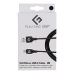 FLOATING GRIP 3M SILICONE USB-C CABLE (BLACK)