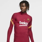 Nike FC Barcelona VaporKnit Strike Drill Football Top Sz S Noble Red/Pale Ivory/