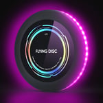 Laddningsbar LED Frisbee - 16 miljoner färger RGB - Smarta lägen - Automatisk tändning - Rolig present till jul, födelsedag och camping Purple