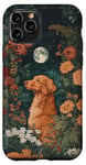 Coque pour iPhone 11 Pro Nova Scotia Toller Moon Flowers Cottagecore Chien Maman