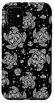 Coque pour iPhone 11 Joli motif floral tortue de mer, corail et coquillage