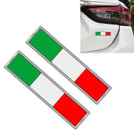 2 st Dekorationsstickers för bilkropp i form av italiensk flagga