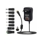 Universell 30W AC till DC strömadapter med USB-port 5V 2.1A AC 3V till 12V laddare,