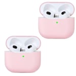 2x Rosa Apple AirPods 3 skal silikon skyddsfodral för AirPods 3 Rosa one size