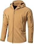 VADOOLL veste tactique pour hommes Softshell polaire à capuche manteau d'extérieur chaud veste d'hiver militaire Softshell veste tactique (kaqi,3XL)