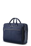 Samsonite Classic Leather Toploader Briefcase Navy