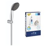 Lot de GROHE Vitalio Start 100 Ensemble de douche 2 jets (Douchette Economie d'Eau, Support de douche mural et Flexible de douche 1,75m) et GROHE QuickGlue Set S1 Kit de Collage pour Support Mural