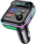 LENCENT Car FM Transmitter, Wireless Bluetooth 5.0 Radio Adapter Car Kit, PD3.0 