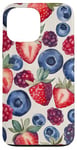 Coque pour iPhone 13 Pro Max Coque Téléphone Motif Fruits – Fraises & Myrtilles