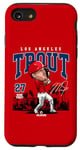 Coque pour iPhone SE (2020) / 7 / 8 Mike Trout | Joueurs MLB de baseball de Los Angeles | MLBTRO4006