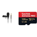 RØDE SmartLav+ Smartphone Lavalier Microphone with TRRS Connector for Broadcast, Filmmaking & SanDisk 128GB Extreme PRO microSDXC card + SD adapter + RescuePro Deluxe, up to 200 MB/s