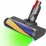 Compatible avec le Dyson V7 V8 V10 V11 applicable, la tête de nettoyage à tambour souple LED illumine la poussière et les débris cachés, idéale pour