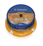 DVD-R Verbatim Spindel 16x 4,7 GB 25 st