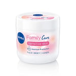 NIVEA Amande, Family Care Crème hydratante pour peaux sèches et sensibles à l'huile d'amande naturelle, convient pour toute la famille, 450 ml (1 pièce)