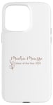 Coque pour iPhone 15 Pro Max Couleur de l'année 2025 Mousse Moka Typographie Feuille