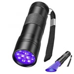 Lommelykt 12 stk LED, UV-lys