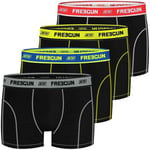 Boxers Freegun  Lot de 4 Boxers homme Aktiv Sport Fluo