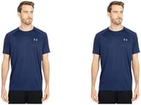 Under Armour Men Tech 2. Shortsleeve, Light and Breathable Sports T-Shirt, Gym Clothes, Wicks Away Sweat & Dries Very Fast (Pack of 2)