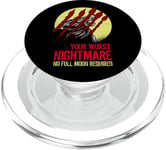 Bloody Scratches Nightmare Full Moon Howling Wolf Werewolf PopSockets PopGrip for MagSafe