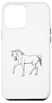 Coque pour iPhone 14 Plus Contour du cheval qui marche