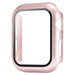 Glas+ Cover för Apple Watch Screen Protector Case 41mm 45mm 42mm 38mm 44mm 40mm Reptålig skyddande iWatch 9 8 7 6 SE 5 Rose gold Series456 SE 40MM