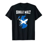 Mens Single Malt Whisky Scotch Lovers Scotland Flag T-Shirt