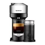 NESPRESSO VERTUO NEXT KAPSELMASKIN BY DELONGHI BUNDLE, PURE CHROME