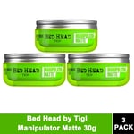 3 PACK - TIGI Bed Head For Men Manipulator Matte Paste 30g