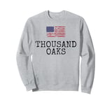 Thousand Oaks City USA Flag State Travel America Women Men Sweatshirt