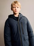 Mango Kids' Ignacio Quilted Jacket, Navy