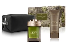 Bvlgari Man Wood Essence EDP Spray 100ml & A/Shave Balm 100ml & Pouch - Gift Set