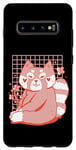 Coque pour Galaxy S10+ Motif panda rouge mignon