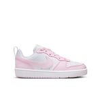 NIKE Boys Court Borough Lo Recraft Sneaker, White Pink Foam, 3 UK