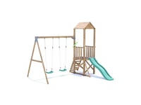 Climbing Frame with Slide, Double Swing and Low Platform SquirrelFort