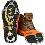 Crampons Neige Antidérapants, Crampons Antidérapants, Crampons à Glace Antidérapants avec 19 Les Dents, Crampons a Neige, Crampons pour Chaussures