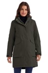 killtec Femme Damen Funktionsparka Parka Manteau Imperméable Avec Capuche Amovible, Dark Olive, 38 EU