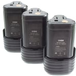 Vhbw - 3x Batterie remplacement pour Worx WA3503, WA3509 pour outil électrique (1500 mAh, Li-ion, 12 v)