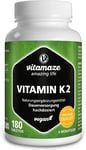 Vitamine K2 MK-7 À Fort Dosage, 200 Mcg Ménaquinone Pour 6 Mois - 180 Comprimés