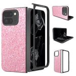 EIDERWOOD Google Pixel 9 Pro Fold (5G) Kunstskinn Glitter Deksel - Rosa