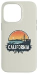 Coque pour iPhone 14 Pro Max Souvenir rétro avec horizon californien