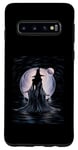 Coque pour Galaxy S10 Witch Moon Magic Spellcaster T-shirt graphique Femme