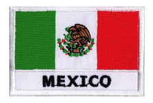 Ecusson patche Mexique drapeau pays patch Mexico 70 x 45 mm brodé à coudre