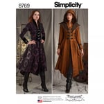 Simplicity Misses' Military Cosplay Coat Costumes Sewing Pattern, 8769