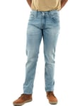 Replay men's Grover straight-fit jeans with stretch, blue (Light Blue 010), 38W / 32L