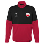 Outerstuff Men's FIFA World Cup Country 1/4 Zip Top Pullover Sweater, Black-red, XL