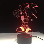 3D Night Ligh Children s Night Light Anime Sonic The Hedgehog Figure Flash Effect Visual Sleep Lamp Best Gifts Girls Boys Christmas Kids Family Friends Best Gifts Illusion Birthday