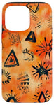 Coque pour iPhone 14 Pro Max Aquarelle orange motif ethnique IT Dead Lights